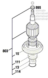 Induit pour BOSCH GBH 11 DE